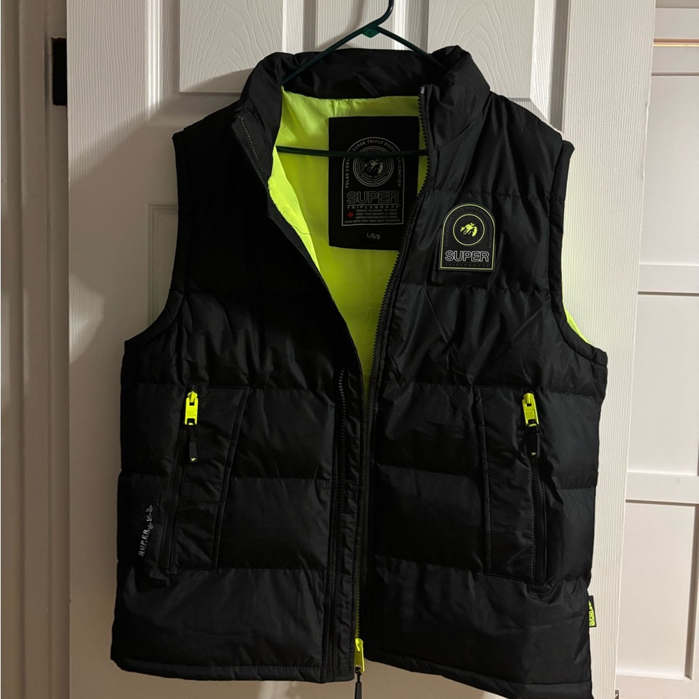 Super Triple Goose Black Puffer Vest